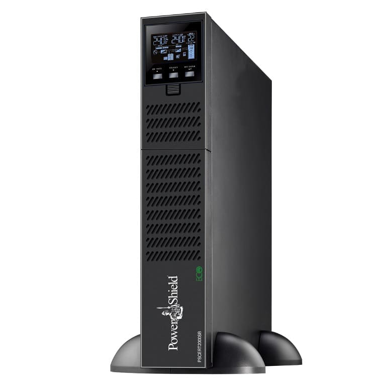 PowerShield Centurion RT 2000VA/1800W Short Base - 10Amp, True Online Double Conversion Rack/Tower UPS, 3 AUS sockets, 10A, C13 x 5, 2-year warranty