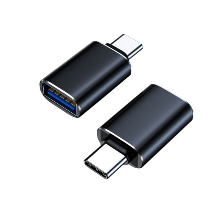 8Ware USB-C Male to USB-A Female OTG Adapter For Laptop, Wall Chargers,Phone Black