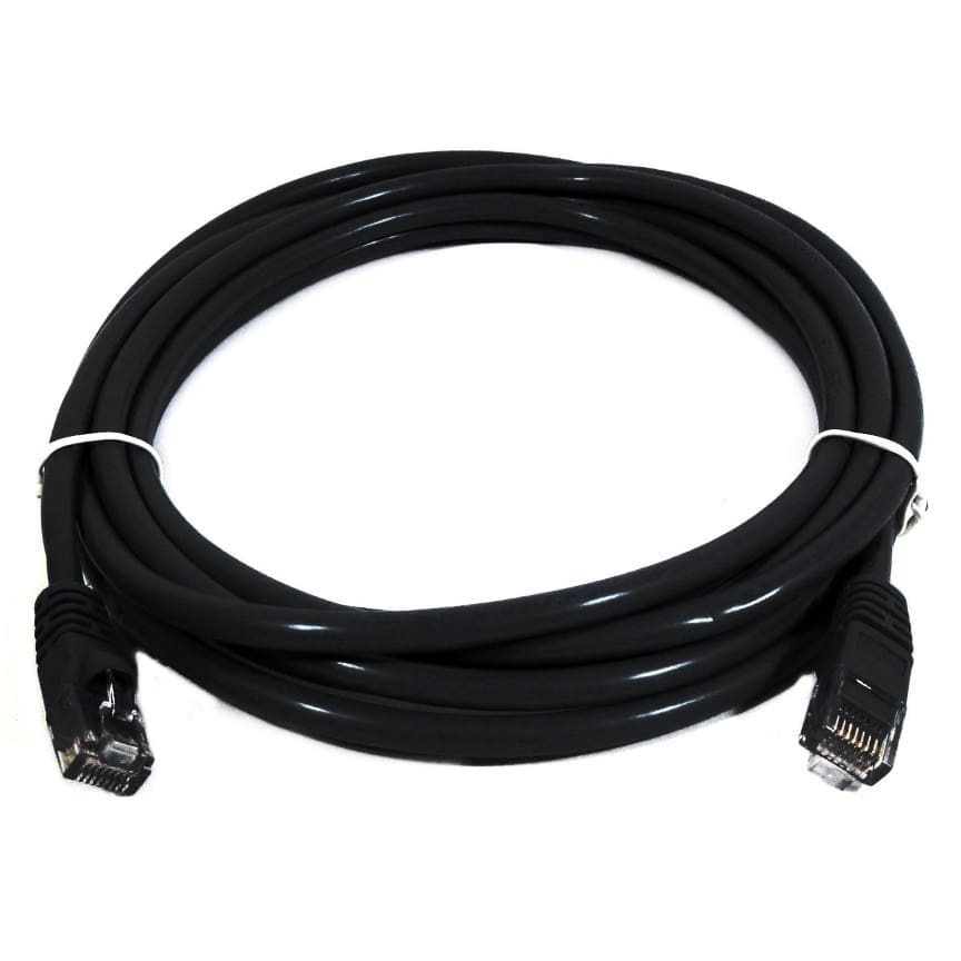 8Ware CAT6A Cable 0.25m (25cm)- Black Premium RJ45 Ethernet Network LAN UTP Patch Cord 26AWG CU Jacket