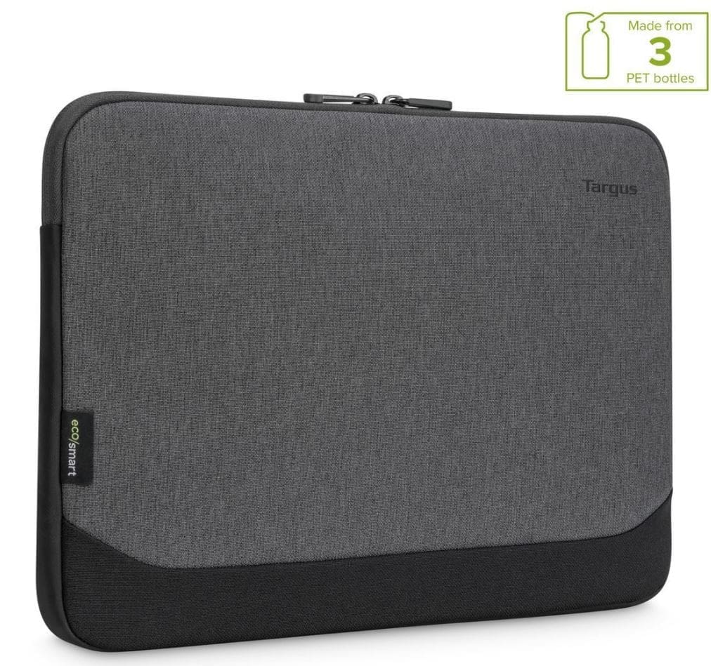 Targus 13-14" Cypress EcoSmart Sleeve Bag for Laptop Notebook Tablet - Fits 13" 13.3" 14", Made with 3 Recycled Water Bottles - Grey