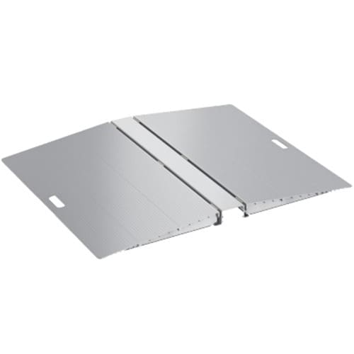 Brateck Two-Sided Aluminum Wheelchair Threshold Ramp, Silver Color, 1114x920x60mm, Weight Capacity 300kg (LS)
