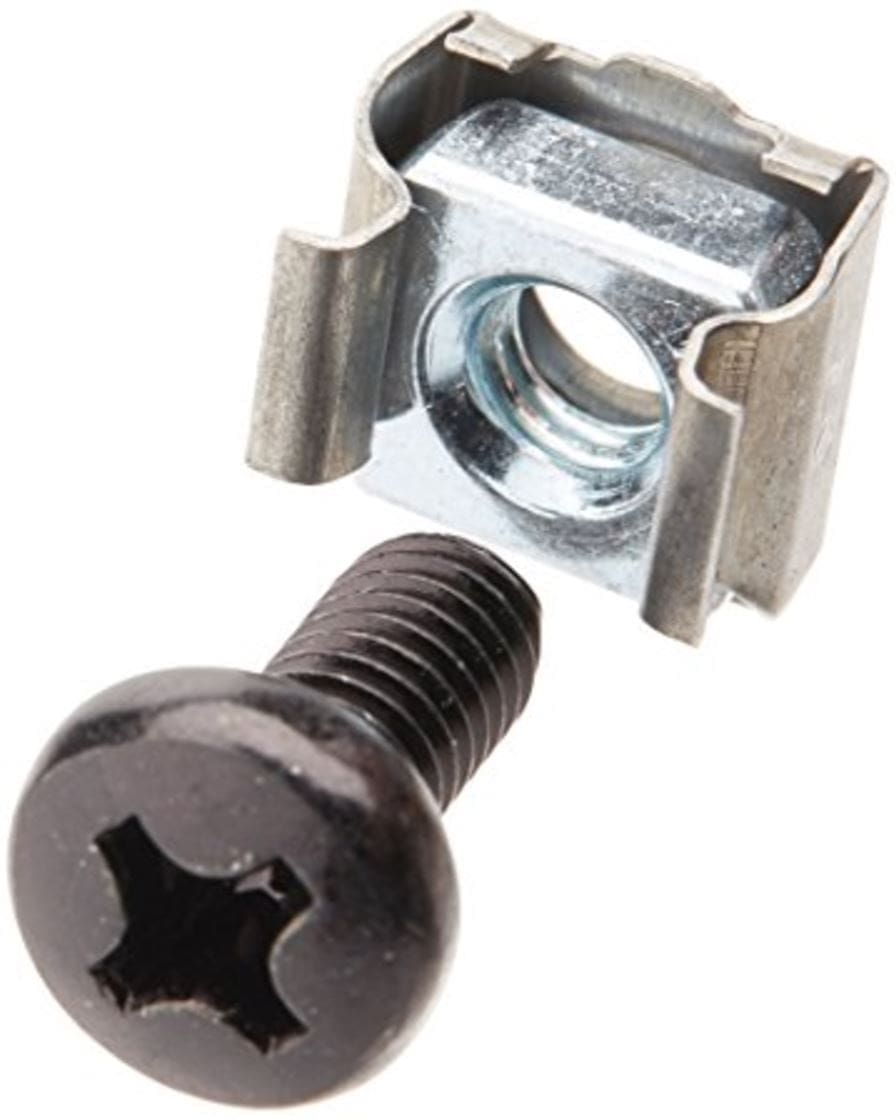 Astrotek M6 Cage Nuts Screws (Pack of 10) Silver Color Oxide Finish Phillips Drive Length Fully Threaded