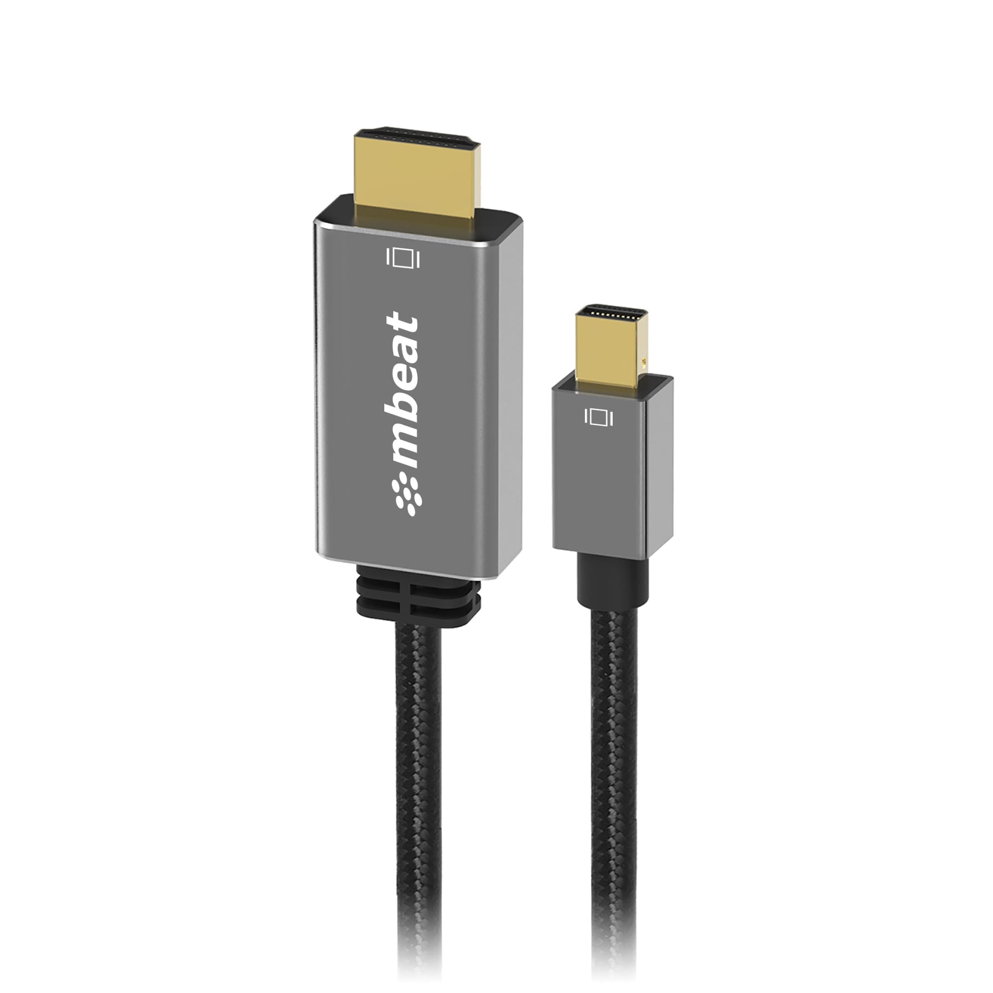 (LS) mbeat® Tough Link 1.8m Mini DisplayPort to HDMI Cable - Space Grey Package Weight: 100g HDMI Cable Mini Displayport Package Weight: 100g