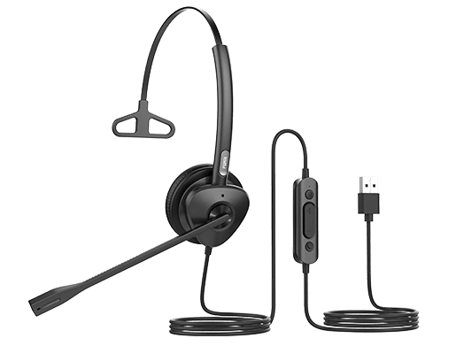 Fanvil HT301-U USB Mono Headset - OverThe Head Design, Suit For Small Office, Home Office (SOHO) Or Call Center Staff - USB Connection EOS