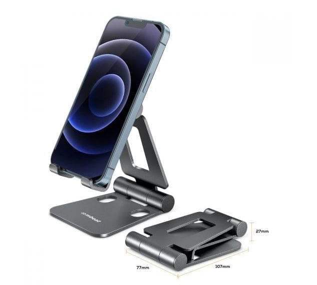 mbeatĀ® MB-STD-S2PGRY Stage S2 Hands-Free Mobile Stand GREY Compact and Durable Optimised Hands-free Space-saving Portability