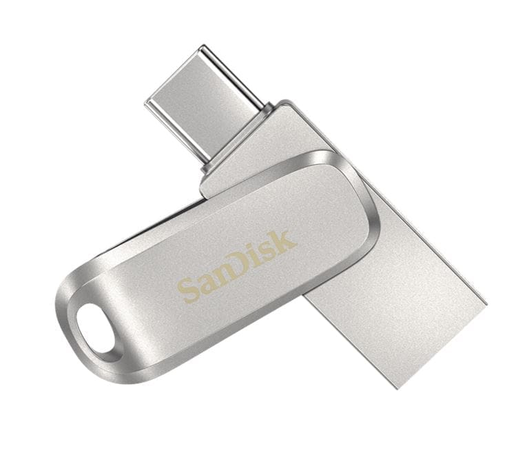 SanDisk 32GB Ultra Dual Drive Luxe USB-C USB-A Flash Drive Memory Stick 150MB/s USB3.1 Type-C Swivel for Android Smartphones Tablets Macs PCs