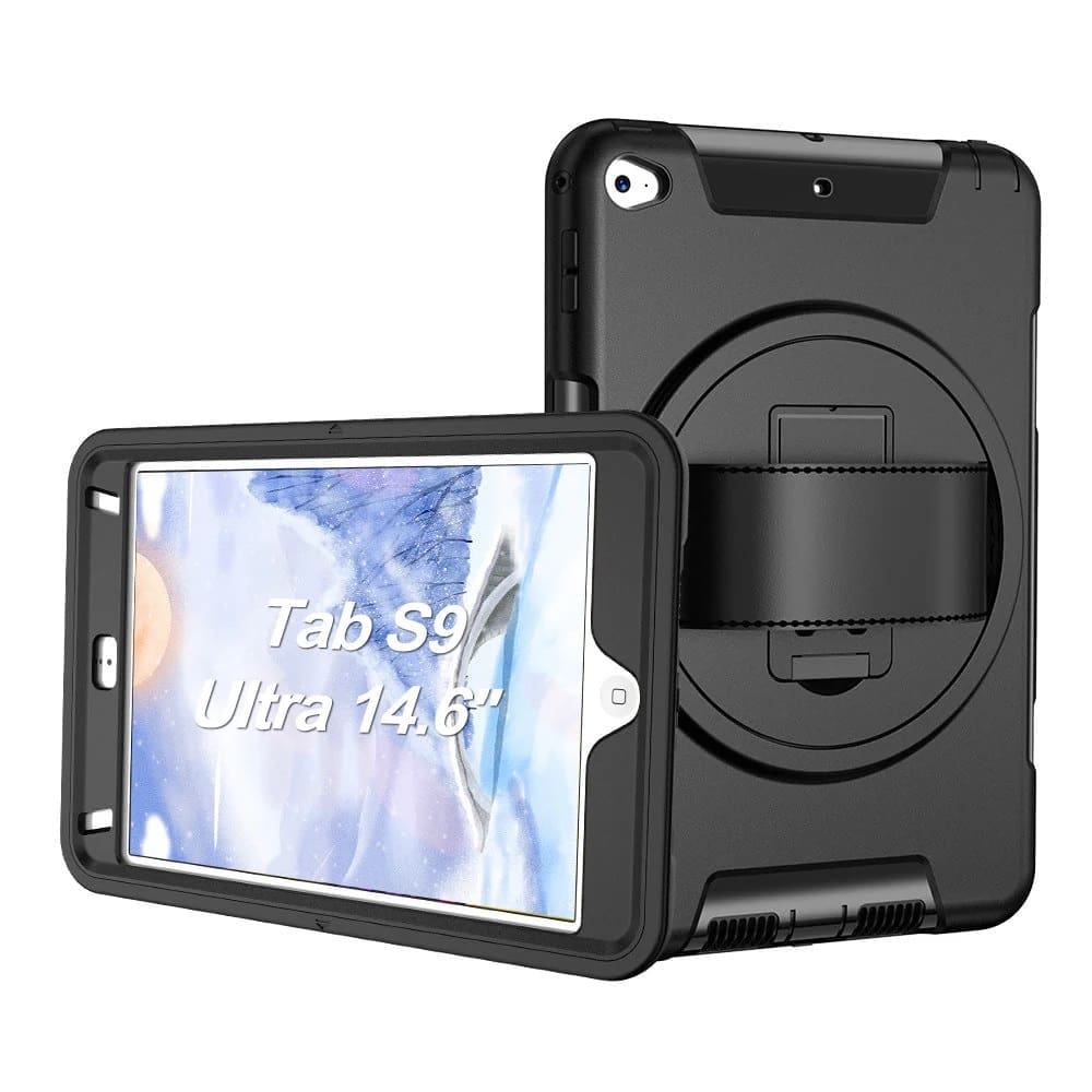 USP Rugged Samsung Galaxy Tab S11 Ultra/ Tab S10 Ultra / Tab S9 Ultra / Tab S8 Ultra (14.6") Case Black - Built-in-Kickstand,5 Years Warranty