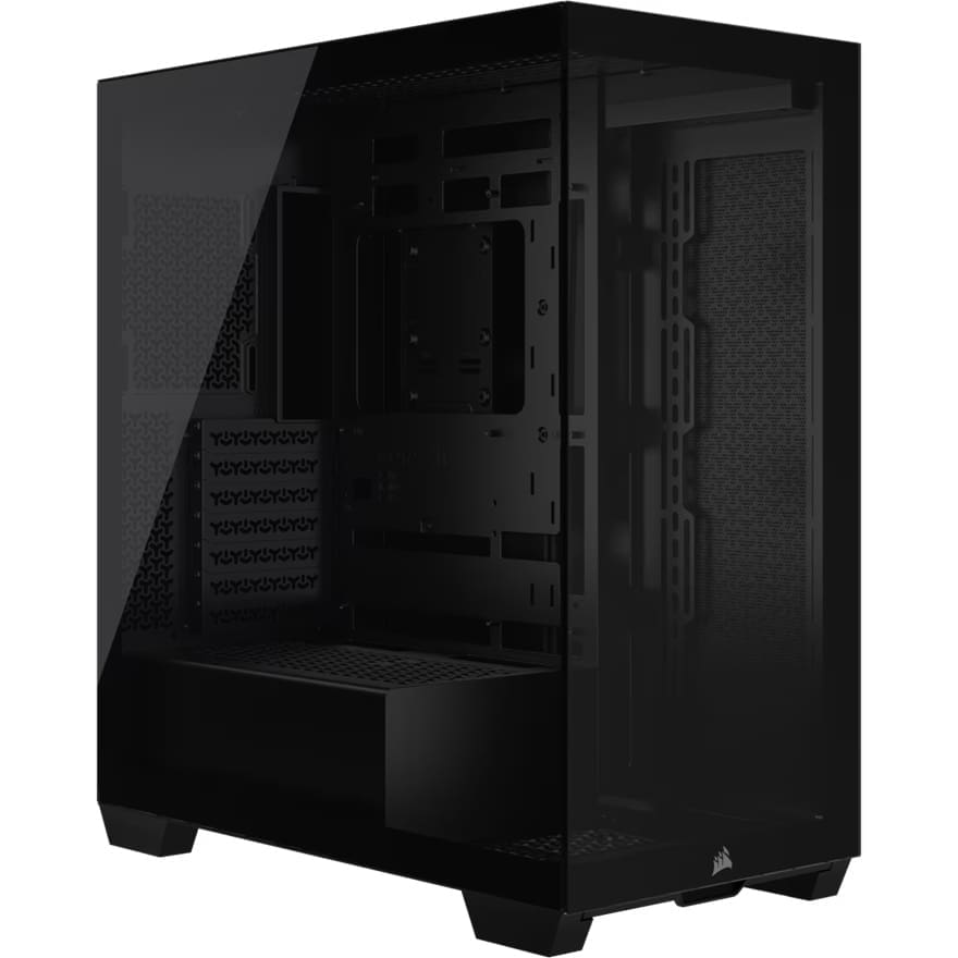 Corsair 3500X Mid-Tower PC Case - Black, Steel, Tempered Glass, ATX/E-ATX, 7 Slots, 425mm GPU, 170mm CPU, 2yr wty