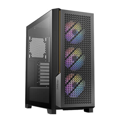 Antec P20C ARGB - Black, Mid Tower, E-ATX/ATX/Micro-ATX/ITX, Tempered Glass, USB-C, 3× ARGB Fans, 360mm Radiator, 2Yr Wty