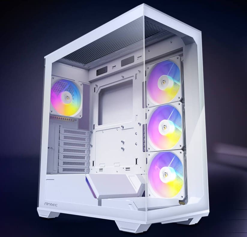Antec C3 ARGB - White, Mid Tower, ATX/Micro-ATX/ITX, 270° Tempered Glass, USB-C, 4× PWM ARGB Fans, 360mm Radiator, 2Yr Wty