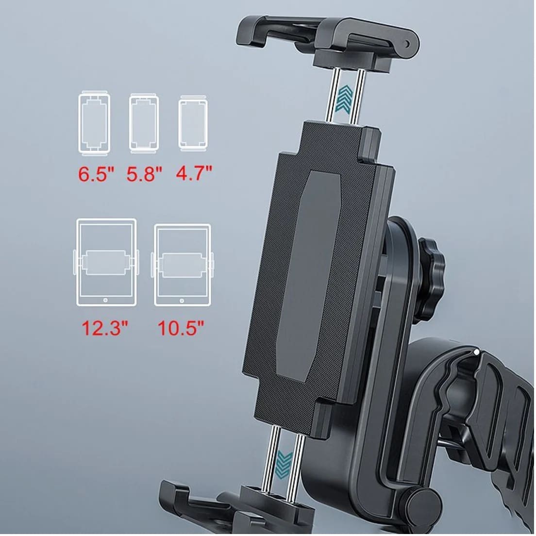 USP Universal In-Car Tablet Mount Dash Windscreen Holders - Black, Compatible with tablets 7–11.9”, Portrait/landscape viewing, Perfect mounting