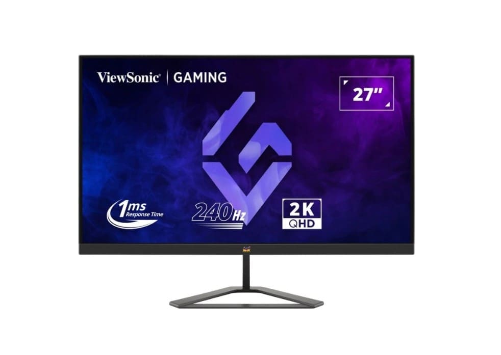 ViewSonic 27" 2K 240hz 1ms IPS, SuperClear, 2x HDMI 2.1, 1x DP 1.4, 3.5mm Audio Out. VESA 100x100. Tilt. Gaming Monitor (No Speakers), 3ARW