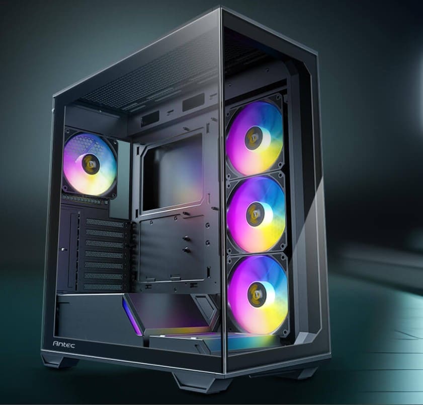 Antec C3 ARGB - Black, Mid Tower, ATX/Micro-ATX/ITX, 270° Tempered Glass, USB-C, 4× PWM ARGB Fans, 360mm Radiator, 2Yr Wty