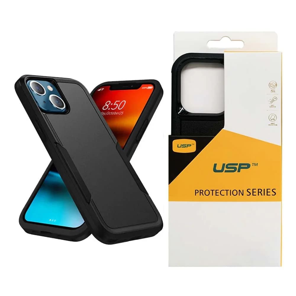 USP Rugged Apple iPhone 17e / iPhone 16e 5G (6.1") Armor Light Case Black - No-Slip, Sleek, Drop-Protection, Strong Durable, 5 Years Warranty