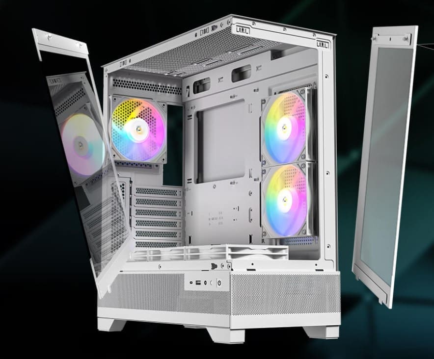 Antec CX700 ARGB - White, Mid Tower, ATX/Micro-ATX/ITX, 270° Tempered Glass, USB-C, 3× ARGB PWM Fans, 360mm Radiator, 1Yr Wty