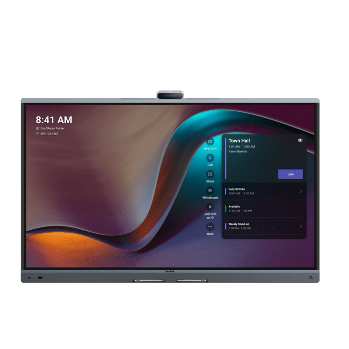 YealinkMB75Pro-A02 75'' MeetingBoard Microsoft Teams on Android, Triple-eye Camera System (3*50MP), Floorstand Wallmount not included, Android 13.