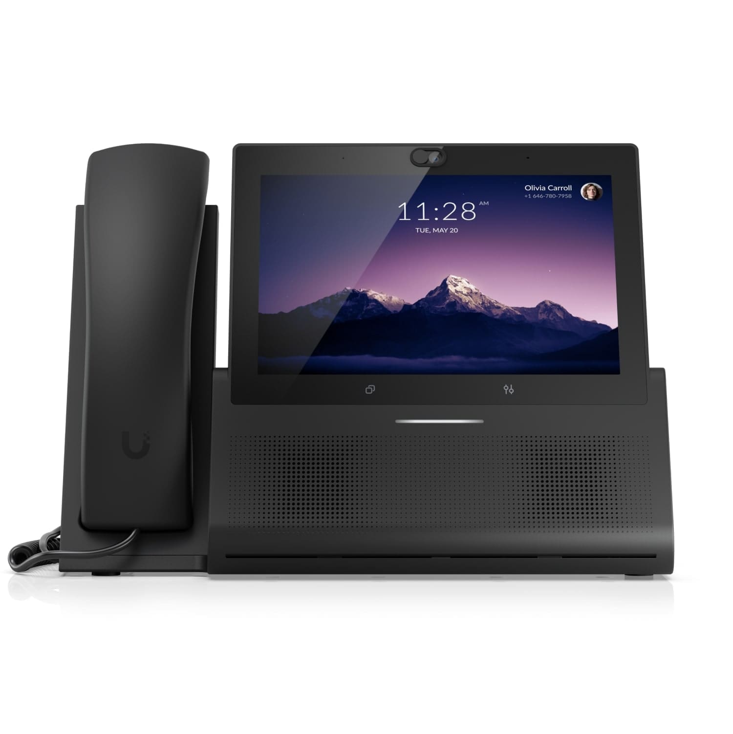 * EOL * Ubiquiti UniFi Talk Phone Touch Max, Black, Premium Desktop Smartphone,7 Touch Display,PoE+ In,Bluetooth,5V, 3A USB type C