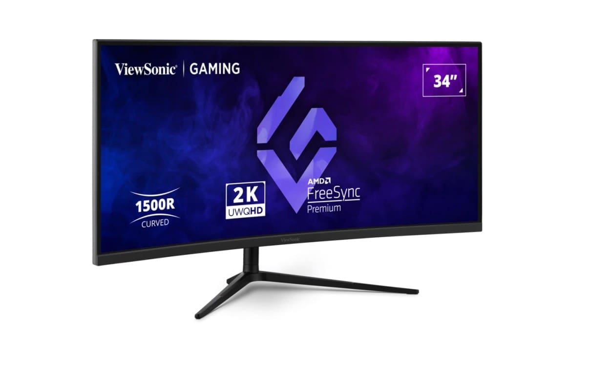 ViewSonic 34” Curved 3440x1440, 180Hz 1ms 1500R, HDR10,Adaptive Sync,2x HDMI,2x DP,Speaker,VESA 100 VX3418-2K Office Gaming Ultra Wide Monitor,3YARW