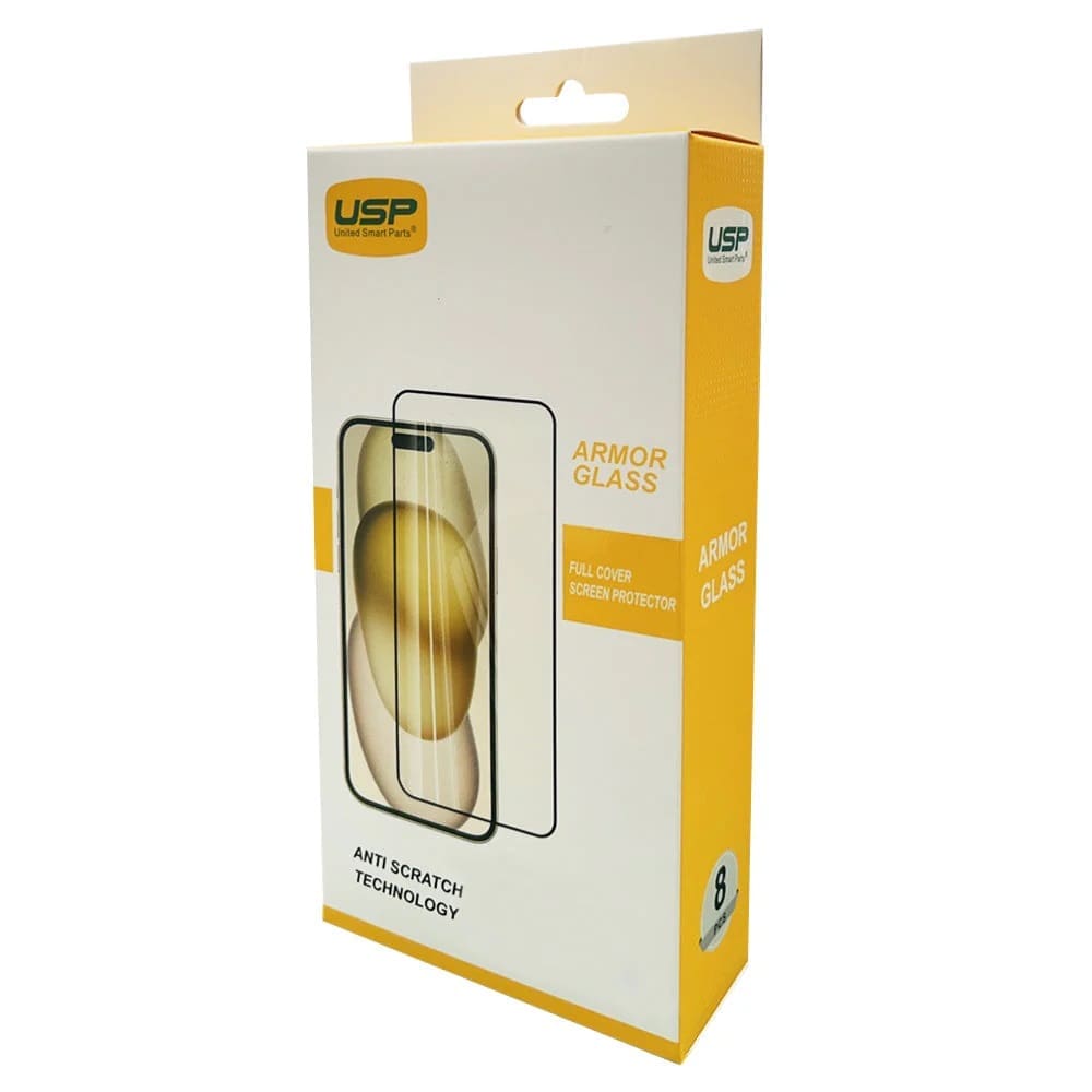 USP Apple iPhone Air (6.5") Armor Glass Full Cover Screen Protector - Impact-Resistant, Smooth Edges, 5 Years Warranty