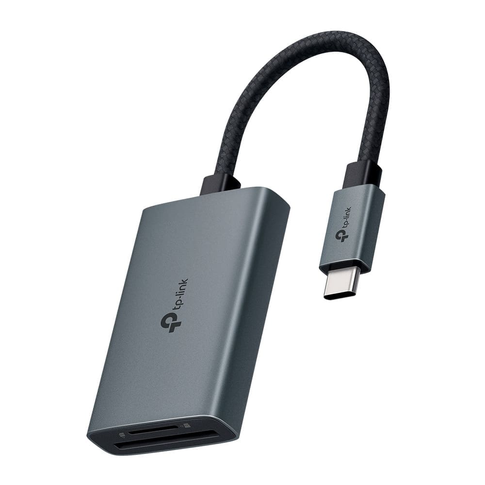 TP-Link UA440C USB 3.0 Type-C to SD microSD 3.0 Card Reader, support SD, SDHC, SDXC, microSD, microSDHC, microSDXC cards up to 2TB.