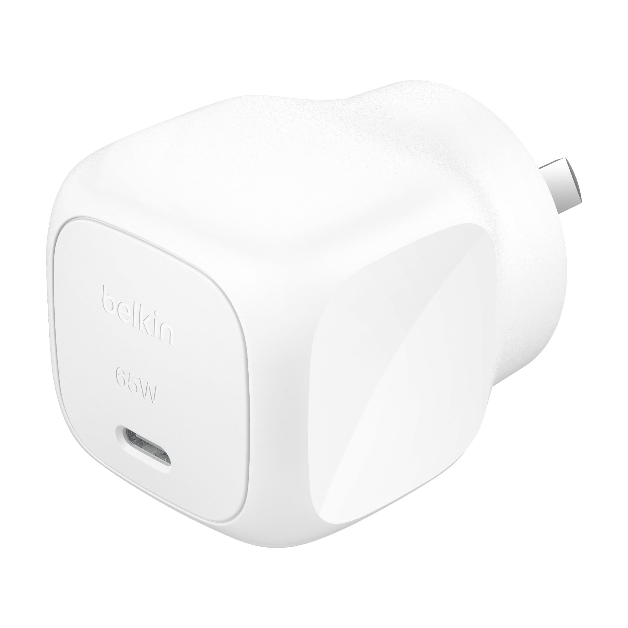 Belkin BoostCharge 65W USB-C PD 3.1 Cubic Wall Charger - White (WCA011auWH),Best for Phones,Laptop Tablets, $2500 CEW, 2 Years Warranty