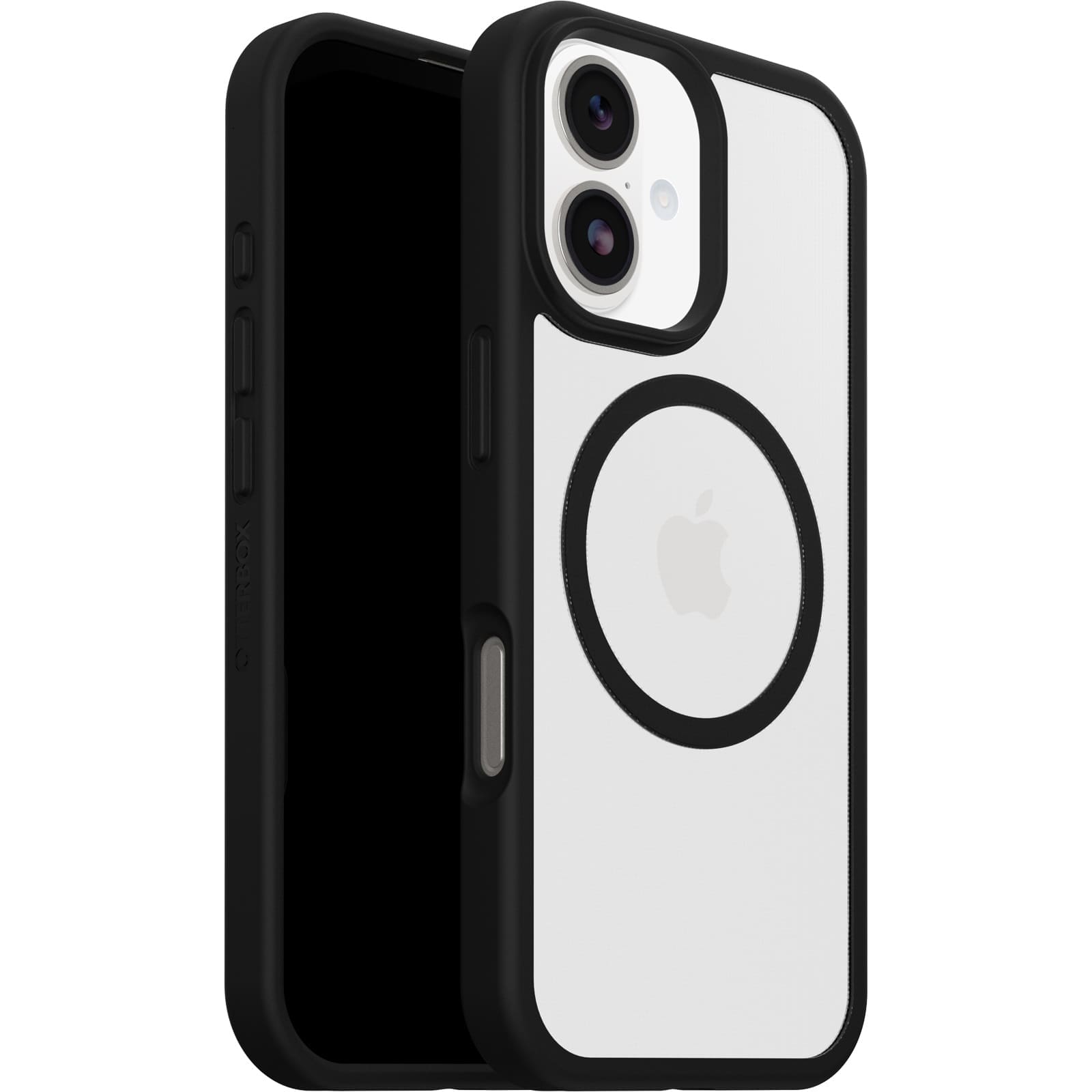 OtterBox React MagSafe Apple iPhone 17 (6.3") Case Black Crystal (Clear/Black) - (77-98591),DROP+ Military Standard,Raised Edges,7 Years Warranty
