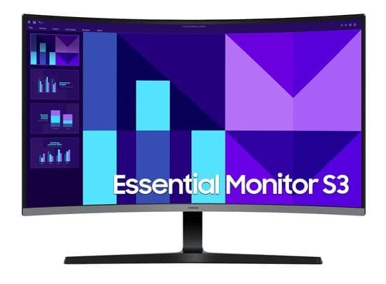 Samsung 32" S39GD FHD 100Hz Curved Monitor 1920x1080 4ms 16:9 1500R Tilt VESA VA HDMI D-Sub Headphone Flicker Free Eye Saver Mode Black