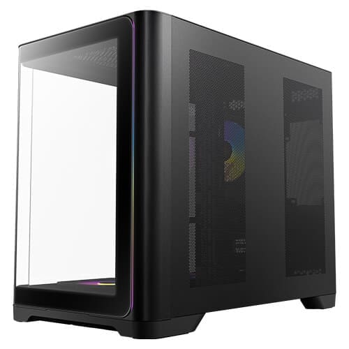Antec C5 Curve ARGB - Black, ATX/Micro-ATX/ITX, Curved TG, Dual Chamber, Back-Connect, 4xARGB PWM Fans, 360mm Rad, 410mm GPU, USB-C Gen2, 2Yr Wty