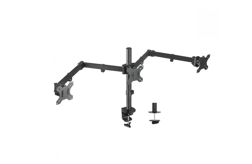 (LS) mbeat® activiva Triple-Screen Articulating Monitor Arm Ideal for a seamless triple monitor setup (13”-27”), it offers flexible positioning