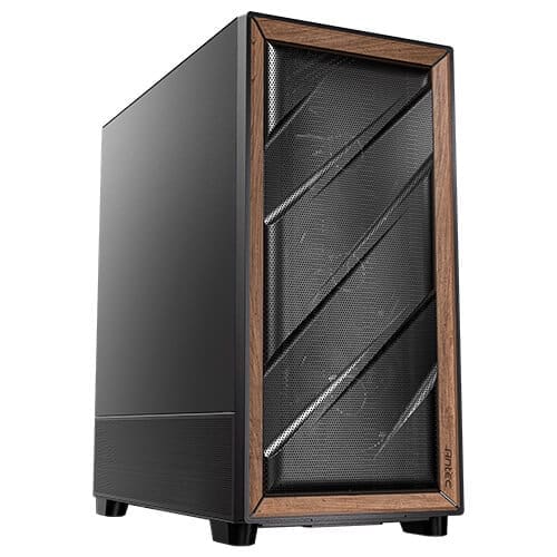 Antec Flux SE - Wallnut, Mid-Tower, E-ATX/Micro-ATX/ITX, F-LUX Airflow, 5xPWM Fans, E-ATX, 420mm Rad, 408mm GPU, USB-C 10Gbps, 2Yr Wty