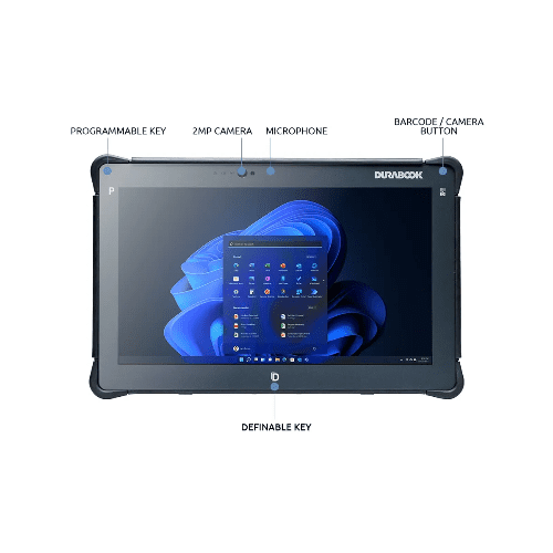 DURABOOK R11, 11.6" SR 1000 NIT, Intel® Core™ i5-1235U,Windows 11, 16GB RAM, 256GB PCIe SSD,Wi-Fi 6E, Bluetooth v5.3, 2MP Front Camera,3 year Warranty