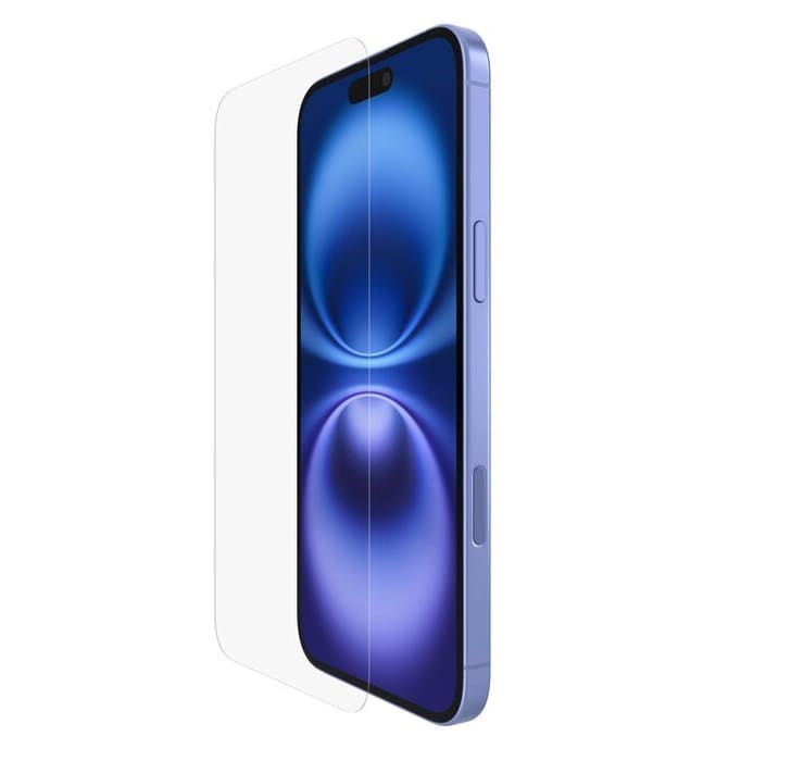 Belkin ScreenForce UltraGlass 2 Treated Screen Protector for Apple iPhone 16 Plus/iPhone 15 Plus/iPhone 14 Pro Max - Clear (OVA132zz),2 Years Warranty