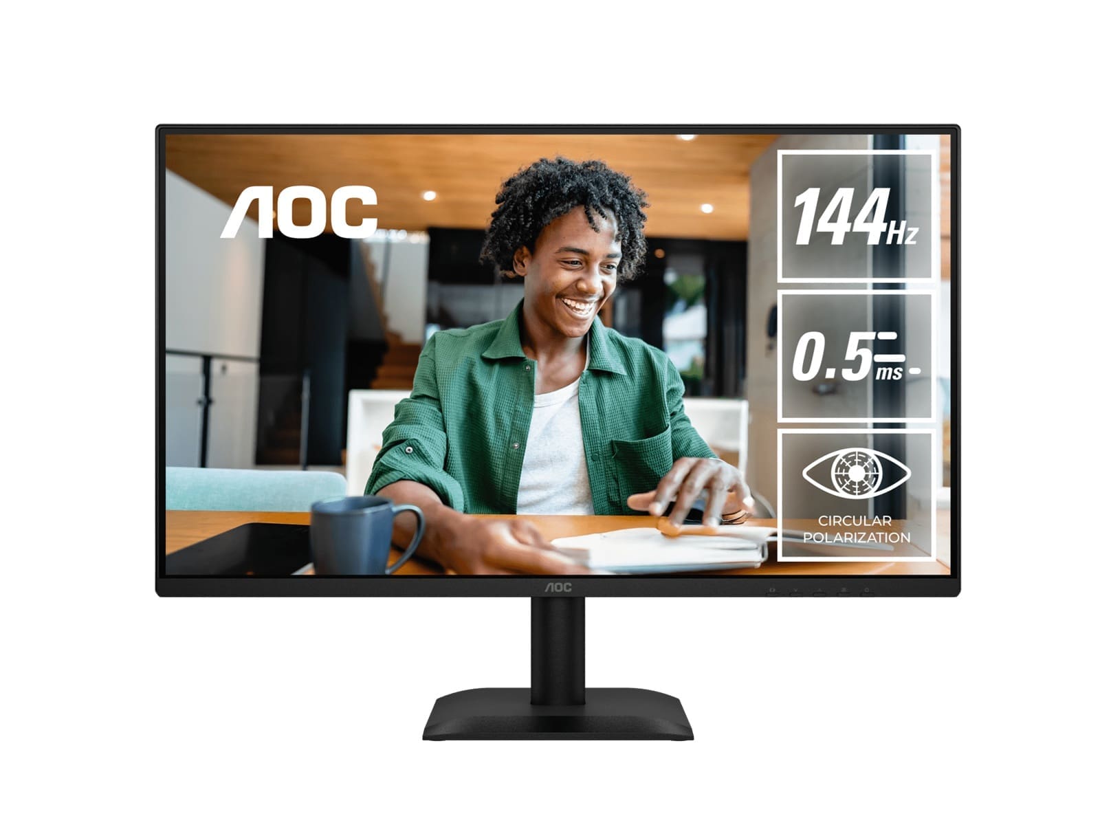 AOC 27E40L,27" IPS,FHD 1920x1080@144Hz,4ms/0.5ms,300cd/m²,1500:1,HDMI+DP,178°,VESA100 (LS)