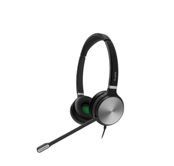 Yealink YHS36 E2 Dual, wired binaural, plug-and-play RJ9 connectivity, wideband HD audio, noise-canceling microphone
