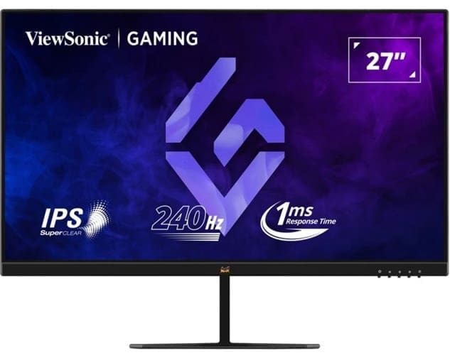 ViewSonic 27" FHD IPS Gaming, 240Hz, 1ms MPRT, HDR10, FreeSync, G‑Sync Compatible, HDMI×2, DP, 178°/178°, 250 Nits, 3YARW