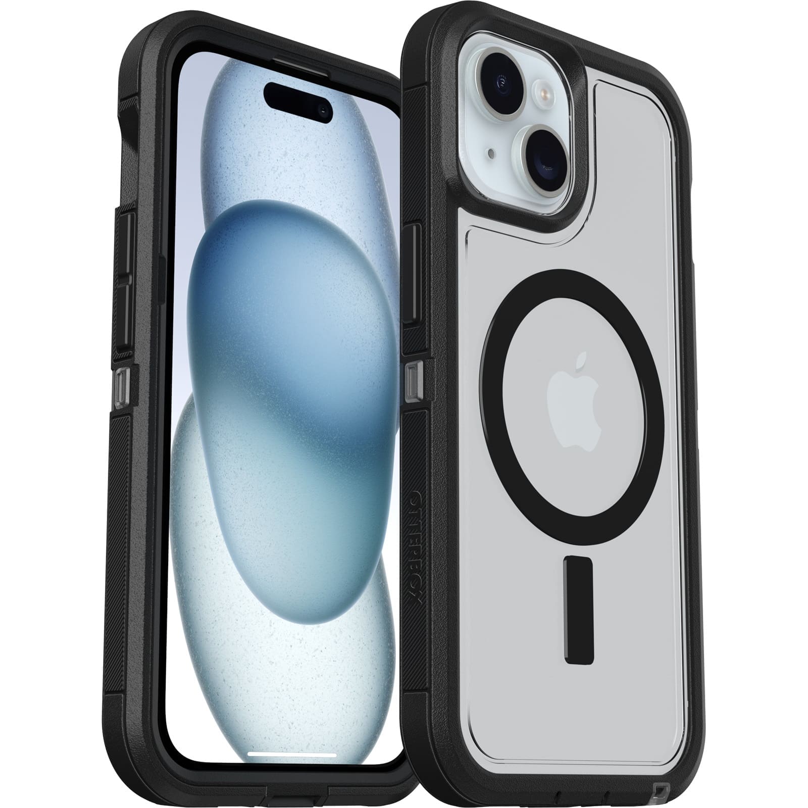 OtterBox Defender XT Clear MagSafe Apple iPhone 17e / iPhone 16e / iPhone 15 / iPhone 14 / iPhone 13 (6.1") Case Dark Side (Clear/Black),7 Years Warr