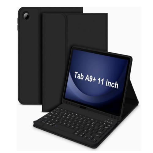 USP Samsung Galaxy Tab A11+ / Tab A9+ (11") Keyboard Case Cover Black - Ultra-Slim, Lightweight, Auto Wake/Sleep Function,PU Leather,3 Years Warranty