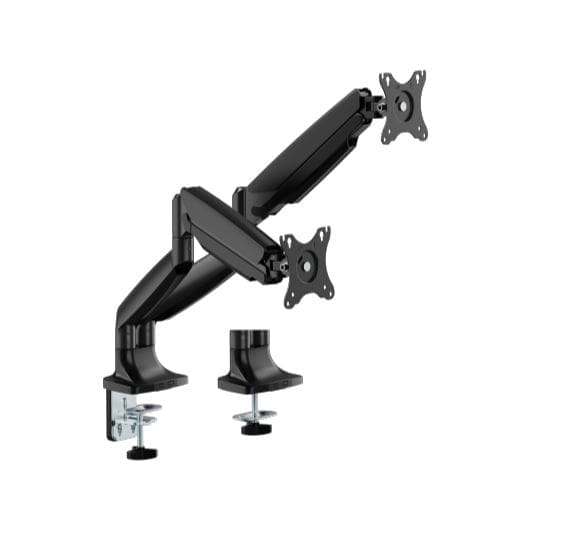 Brateck LDT82-C024-BK Dual Screen Heavy-Duty Gas Spring Monitory Arm with For most 17"~35" Monitors, Matte Black
