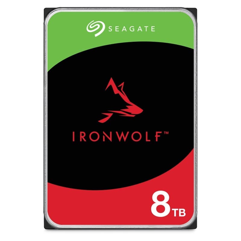 Seagate 8TB 3.5" IronWolf, SATA3, NAS 24x7, 5400 RPM, CMR, max. STR OD 202MB/s, 256MB Cache, HDD, 3Years Warranty (ST8000VN002)