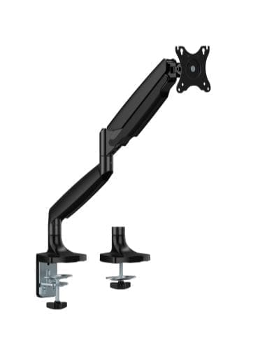 Brateck LDT82-C012 Single Screen Heavy-Duty Gas Spring Monitory Arm For most 17"~45" Monitors, Matte Black