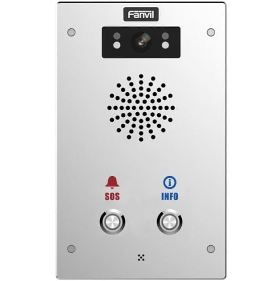 Fanvil I16SV02P Outdoor Video SIP Intercom Water dust proof SIP Intercom IP65 (2 button), Built-in HD camera, HD voice, built-in 3W speaker TF card