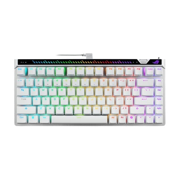 ASUS M705 ROG Falchion Ace 75 HE Gaming Keyboard - WHITE, HFXV2Magnetic, USB2.0TypeC, 75%,8000Hz, 0.125ms, Windows10/11, GearLink