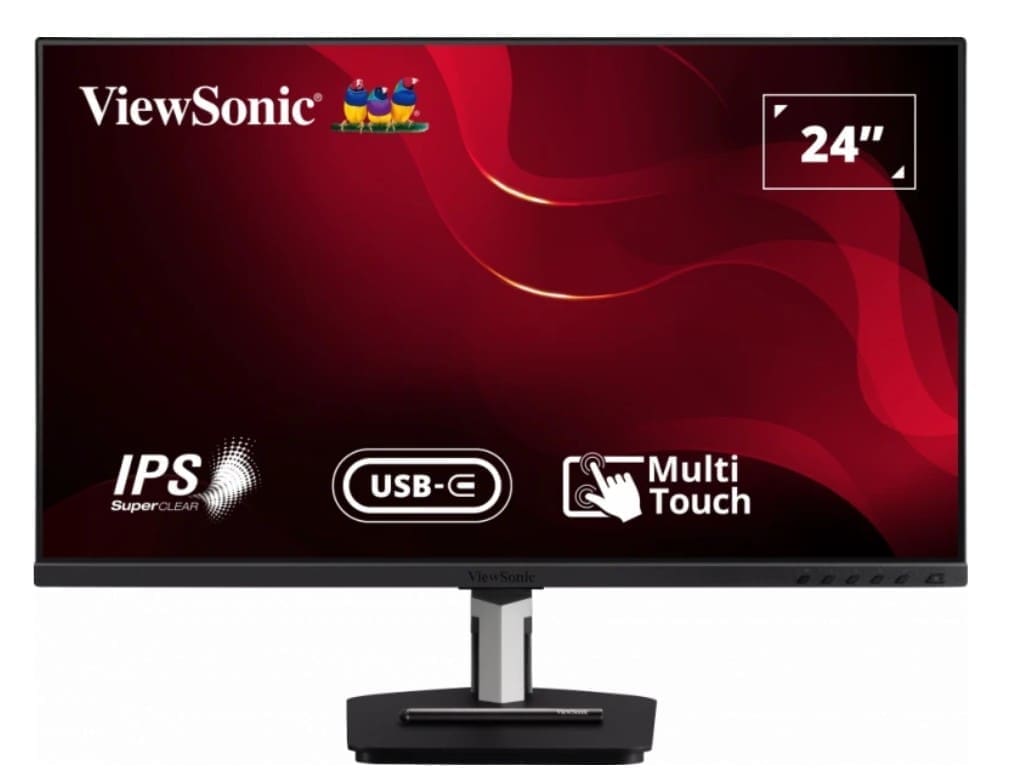 ViewSonic 24” TD2455 In-Cell 10 Point Touch Monitor with USB Type-C Input and Advanced Ergonomics, POS, Education. Shopping Centre, Real Estate, TAB