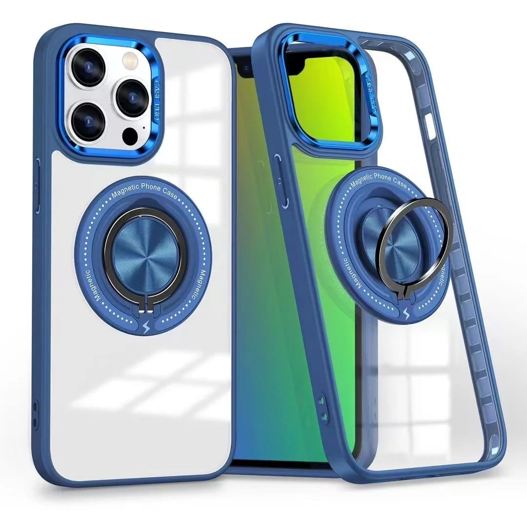 USP Apple iPhone 17 Pro Max (6.9") MagSafe Case with Ring Holder Dark Blue - Silicone Bumper,Drop Resistance, Scratch Protection, 5 Years Warranty