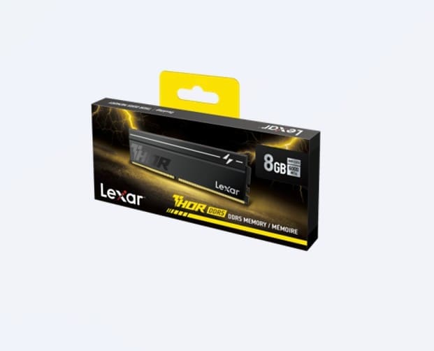 Lexar LD5U08G60C380V-RGS DDR5 UDIMM 8GB 6000 MT/s 1.35V CL38 THOR G2 OC Black