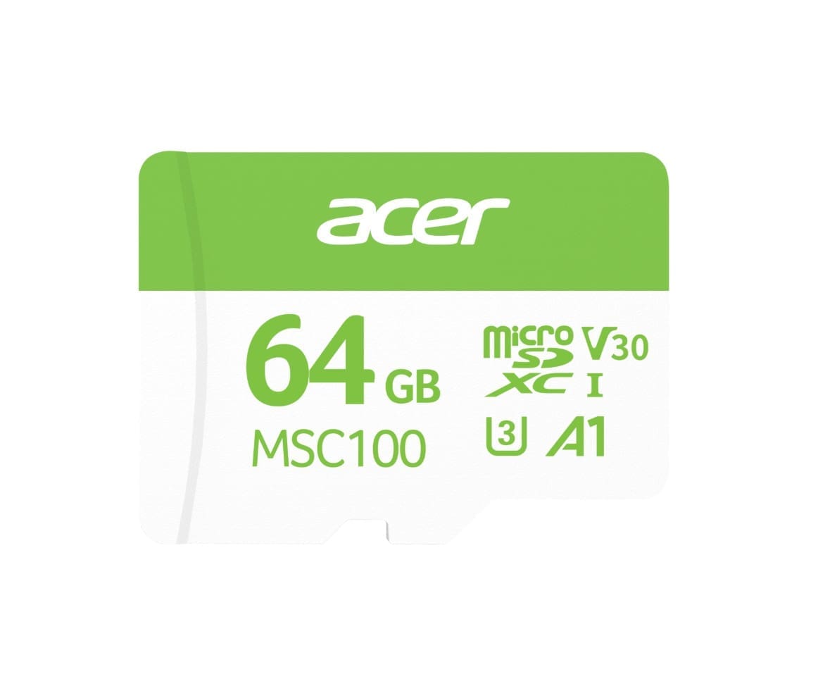 Acer MSC100-64GB microSD Express Read Write Speed up to 100 MB/s 30MB/s BL.9BWWA.336