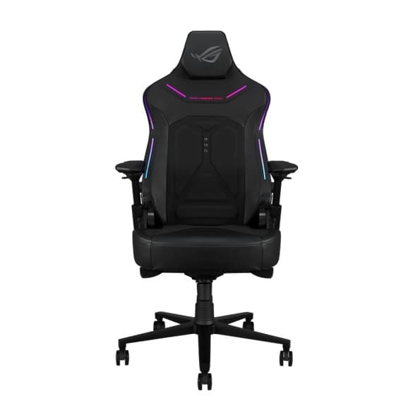 ASUS SL302 ROG Courser Gaming Chair - Black, Aura RGB, Dynamic Recline, 4D Armrests, Adjustable Lumbar Support, 90°–155° Recline, Magnetic Headrest