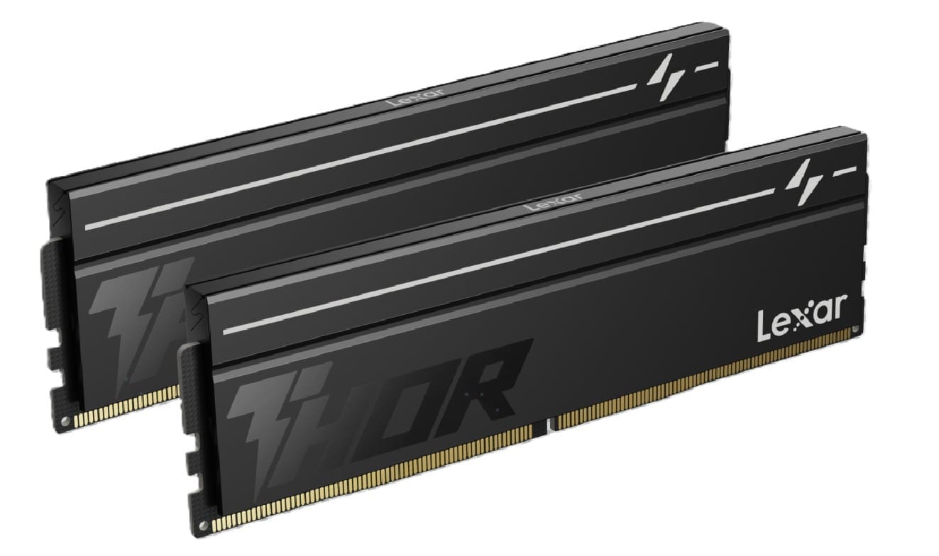 Lexar LD5U08G60C380V-RGD DDR5 UDIMM 16GB Kit (2 x 8GB) 6000 MT/s 1.35V CL38 THOR G2 OC HEATSINK BLACK INTEL XMP 3.0 AMD EXPO