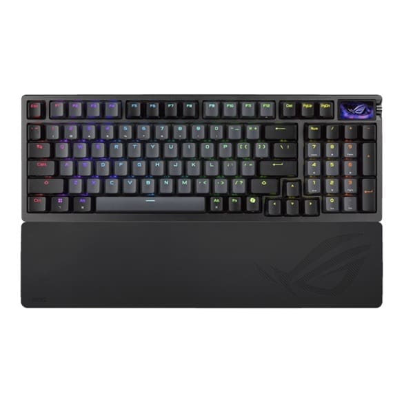ASUS ROG AZOTH 96 HE LITE BLACK Gaming Keyboard, ROG HFX V2 magnetic switches, USB-C/2.4GHz/Bluetooth 5, RGB Aura Sync, 8000Hz, programmable keys