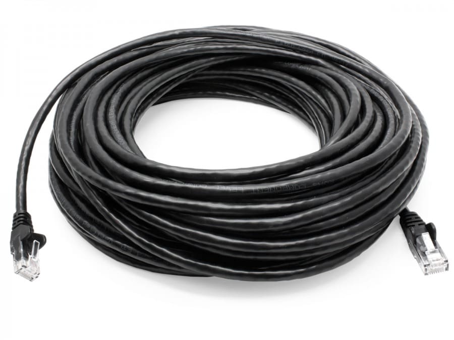 8Ware CAT6 Cable 50m - Black Premium RJ45 Ethernet Network LAN UTP Patch Cord 26AWG CU Jacket